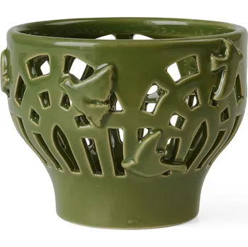 Svícen Kähler Orangery keramický svícen na čajovou svíčku 9,5 cm, green garden, 691203