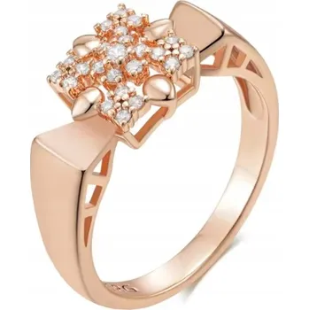 Prsten Prstýnek květina pozlacený mědí zlatá rose gold 19,33mm 21