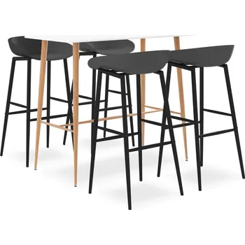 Jídelní set zahrada-XL 5dílný barový set bílo-šedý 3057439