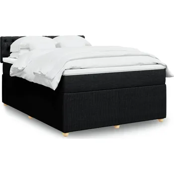 Postel Box spring postel s matrací černá 160x200 cm textil - 8721102746987