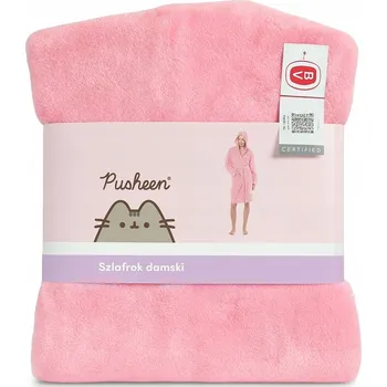 Dámské noční prádlo Carbotex Dámský župan PUSHEEN S/M Polyester Měkký Růžový ke kolenům