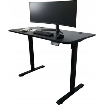 Psací stůl Obdélníkový psací stůl Stolmet 140 x 60 x 118 cm Černé dřevo, černý