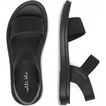 Dívčí sandály Nelli Blu dětské sandály textilní černé velikost 32