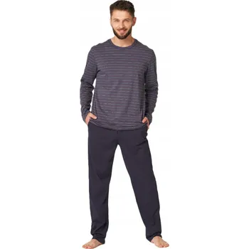 Pánské pyžamo Key Pánské pyžamo MNS 304 XL s dlouhým rukávem, velikost XL