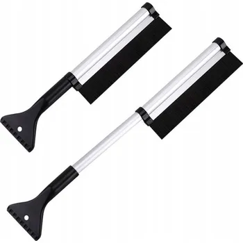 Autoškrabka VELKÁ TELESKOPICKÁ ŠKRABKA S KARTÁČEM 2v1 NA AUTO, NA OKNA, NA SNÍH