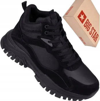 Pánská zimní obuv Pánské ZIMNÍ BOTY BIG STAR KOŽENÉ zateplené SNEAKERSY OO174517 černé 43