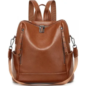 Městský batoh Dámský batoh a kabelka 2v1 Miss Lulu - hnědá - 16 L
