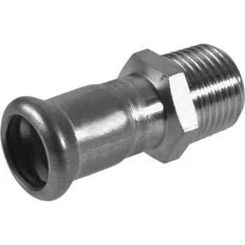 rozdělovač topení KAN-therm Lisovaný konektor 22x1/2 vnější závit nerezová ocel - 6190635