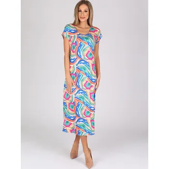 Dámské šaty EVONA a.s. Dámské dlouhé šaty JOANA 423 - Dámské dlouhé šaty JOANA 423 423 XL