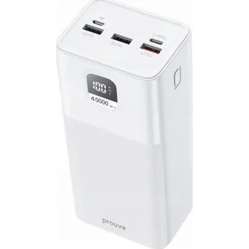 Powerbanka PROOVE Výkonná cestovní powerbanka 40000mah 100w 3x USB USB-A 1x USB-C Type-C / Pbgi99320002 Giant / White