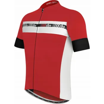 cyklistický dres RH+ Cyklistický dres zeroAcademy FZ červeno-bílo-černý - M