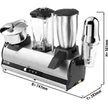 G.Gastro Combination Bar Drinks Machine - Blender, Ice Crusher, Drinks Mixer & Citrus Juicer - 2x150 + 100 + 750W