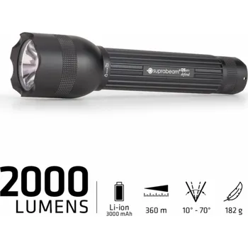 Čelovka suprabeam Svítilna Q5xrs Defend s lithium-iontovým světelným tokem 2000 lm