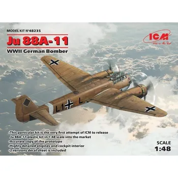 Plastikový model Junkers Ju 88A-11 German WWII Bomber - ICM 48235