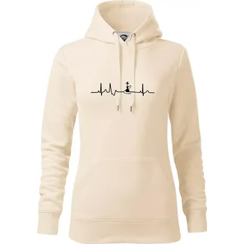 Dámská mikina EKG shisha - Mikina dámská Cape s kapucí - XS ( Mandlová )