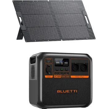 BLUETTI Powerbanka BLUETTI AC180P se 100W solárním panelem ORANŽOVÁ|ŠEDÁ