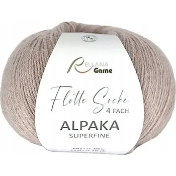 Příze Příze na ponožky Rellana 4-fach Alpaka Superfine 3134 chladná béžová