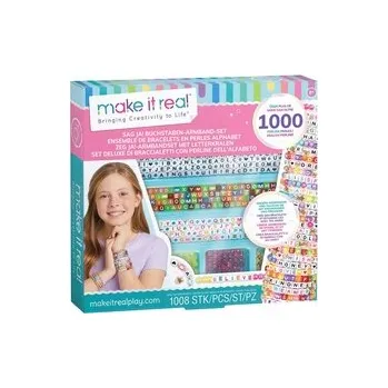 dětská sada na výrobu šperků Make it Real Sada na výrobu náramků s písmenky – 1000 dílků