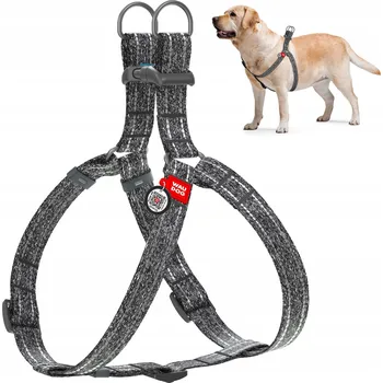 Postroj pro psa Postroj pro psa z bavlny šedý, velikost L