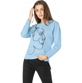 Košile Tričko Dámské 100% bavlněné tílko s dlouhým rukávem Top KL04-3 S