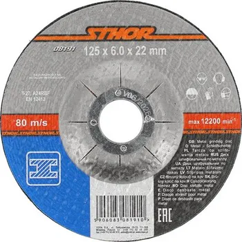 Brusný kotouč Sthor 08191 Kovový brusný kotouč 125 X 6,0 X 22 mm