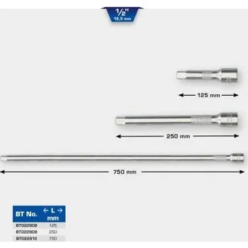 Gola hlavice Brilliant Tools BT022908 Nástavec 1/2", 125 mm