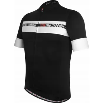 cyklistický dres RH+ Cyklistický dres zeroAcademy FZ černobílý - S