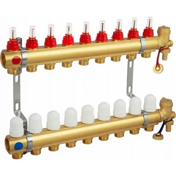 rozdělovač topení Perfexim Mosazný rozdělovač 6 okruhů PHA-107 6-okruhový PN6 [1/1]