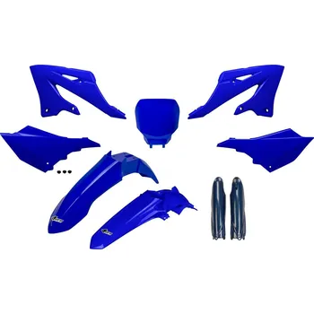 Osvětlení pro motocykl UFO 2025/11 kompletní sada plastů (FULL KIT) s kryty tlumičů YAMAHA YZ 125 / 250 22-26 barva světle modrá (kryty tlumičů GRANATOWE) - RESTYILING na YZF (UFO 2025/11 kompletní sada plastů (FULL KIT) s kryty tlumičů YAMAHA YZ 125 / 250 22-26 barva světle)