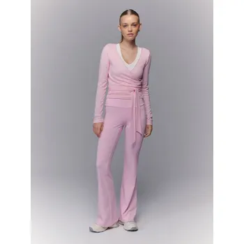 Dámské kalhoty Zvonové kalhoty - XL - House - pastelově růžová - 964JH-03X