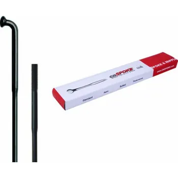 Cn Spoke Dráty pro ráfky CN DB454 2.0-1.8-2.0 z nerezové oceli, 298 mm, černé + niple 144 ks.