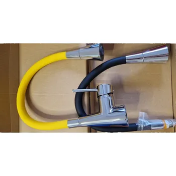 Ferro BZA42B-SET / ZUMBA II 2F / FLEXIBILNÍ UMYVADLOVÁ BATERIE, CHROMOVĚ-ČERNÝ VÝPUST A BARVA /