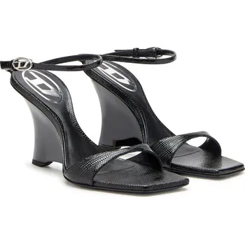 Dámská obuv SANDÁLE DIESEL AMBER D-AMBER SANDAL WEDGE SANDALS BLACK