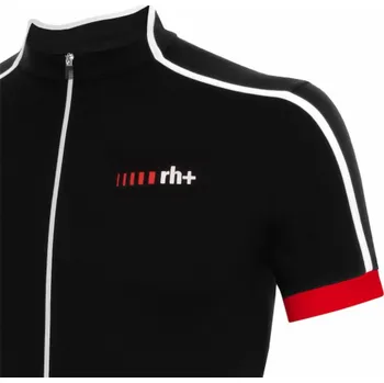 cyklistický dres RH+ Cyklistický dres zeroPrime ČERNO-BÍLO-ČERVENÁ - M