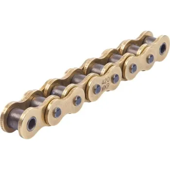 Řetězová sada pro motocykl SUNSTAR hnací řetěz 420MXR-110G (420NZ3) MOTOCROSS do 150 ccm (barva zlatá) (22,2KN) rozpojený + spona - MADE IN JAPAN - (SUNSTAR hnací řetěz 420MXR-110G (420NZ3) MOTOCROSS do 150 ccm (barva zlatá) (22,2KN) rozpojený + spona - MADE IN JAPAN -)