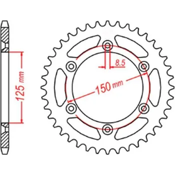 Řetězová sada pro motocykl MTX PARTS rozeta 899 45 KTM SX/EXC (89945JT) (řetěz 520) (MTX PARTS rozeta 899 45 KTM SX/EXC (89945JT) (řetěz 520))