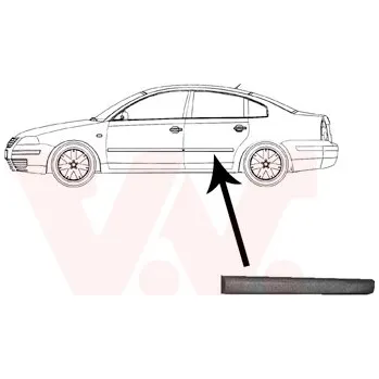 Lišta karosérie Ozdobná / ochranná lišta, dveře VAN WEZEL 5836425