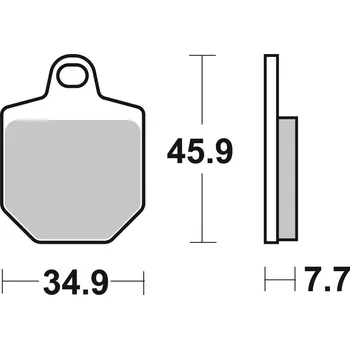 Auto-moto Sada brzdových destiček, vždy 4 kusy v sadě BREMBO 07GR76SA