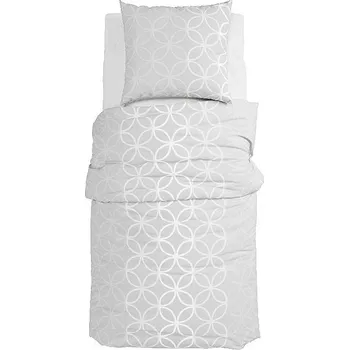 Povlečení GRUND Povlečení ALUNA 140 × 200 cm, 70 × 90 cm šedá