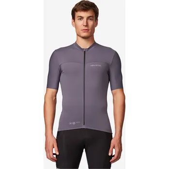Cyklistické oblečení VAN RYSEL Pánský dres na silniční cyklistiku s krátkým rukávem EDR 2 2XL FIALOVÁ
