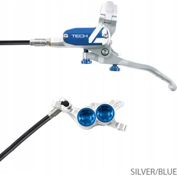 Brzda na kolo Hope Tech 4 E4 kotoučová brzda přední stříbrná modrá