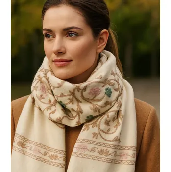 Šála Agrafka šála béžová 180 cm - dámská