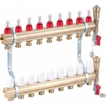 rozdělovač topení Perfexim Mosazný rozdělovač 11 okruhů PHA-107 11-okruhový PN6 [1/1]
