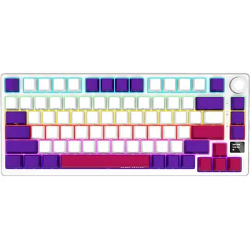 Klávesnice Lorgar KBP7075W Bezdrátová 75% mechanická herní klávesnice Pro bílá EN layout