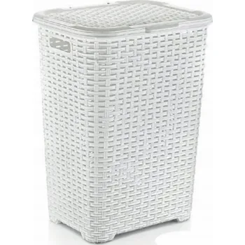 Koš na prádlo Katex Koš na prádlo RATAN 45l - bílý 400x316x550