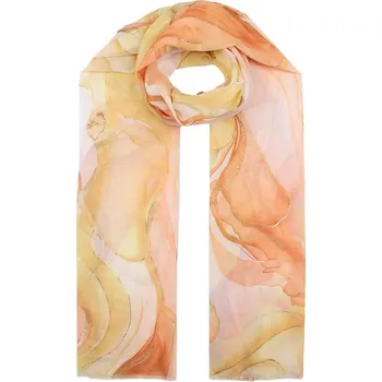 Šála Dámská šála se vzorem E-09529 barva: oranžová