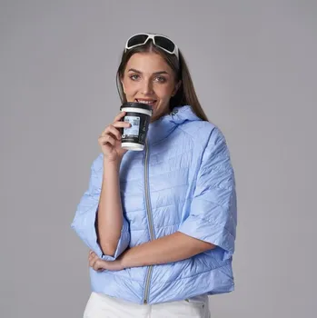 Stylová jarní bunda s 3/4 rukávem MB61075 barva: béžová, velikost: XL