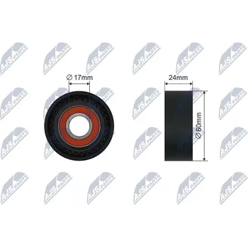 Auto-moto Napínací kladka, žebrovaný klínový řemen NTY RNK-VW-038