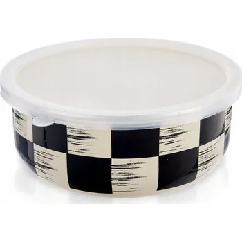 SMALTOVANÁ MÍSA S VÍKEM HRNEC NÁDOBA NA POTRAVINY 17 CM 1 L SMALT