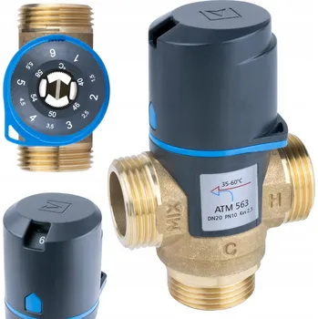 Ventil Termostatický směšovací ventil mosazný ATM 563 1" 35-60°C 2,5 m3/h AFRISO
